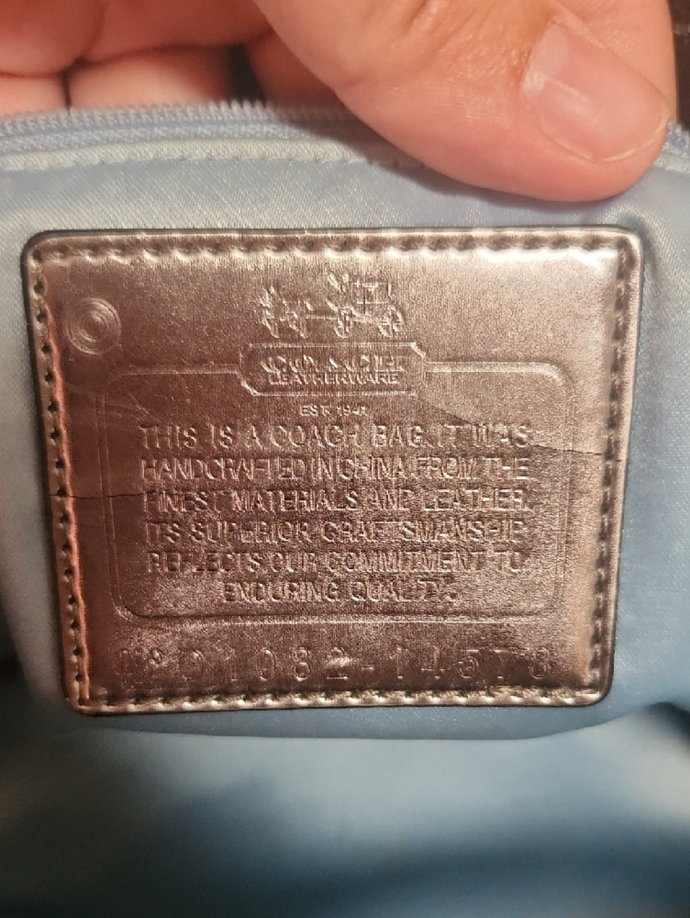 Coach Black & Gray Signature Tote Shoulder Bag - Picture 14 of 15